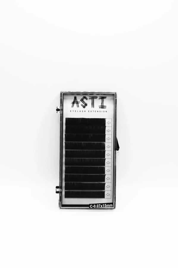 Вії для нарощування ASTI HYLON LASH 10 C-0.07 х 15 мм
