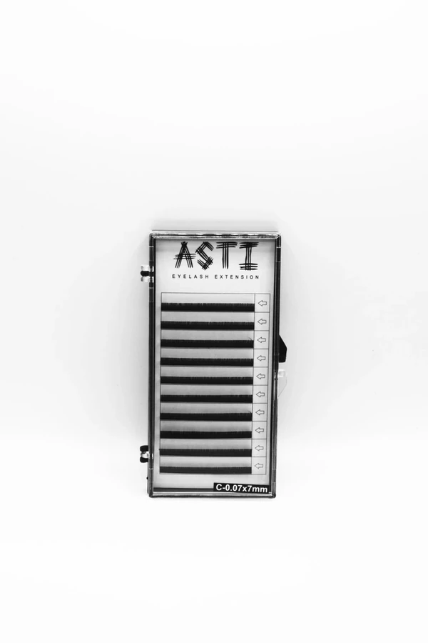 Вії для нарощування ASTI HYLON LASH 10 C-0.07 х 7 мм
