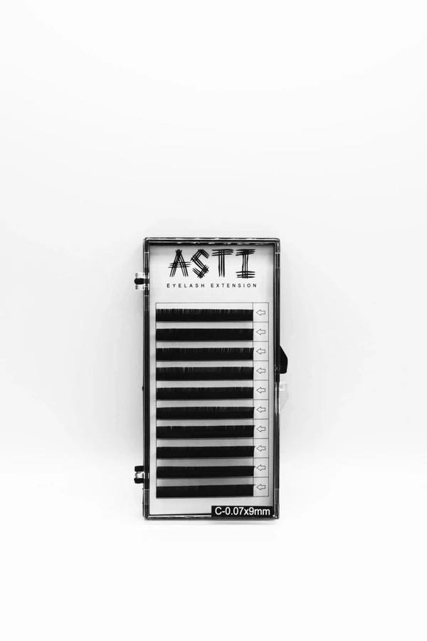 Вії для нарощування ASTI HYLON LASH 10 C-0.07 х 9 мм