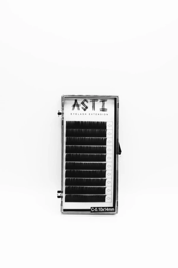 Вії для нарощування ASTI HYLON LASH 10 C-0.10 х 14 мм