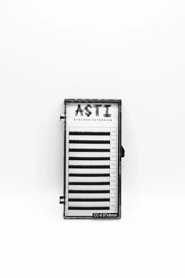 Вії для нарощування ASTI HYLON LASH 10 CC - 0.07 х 6 мм