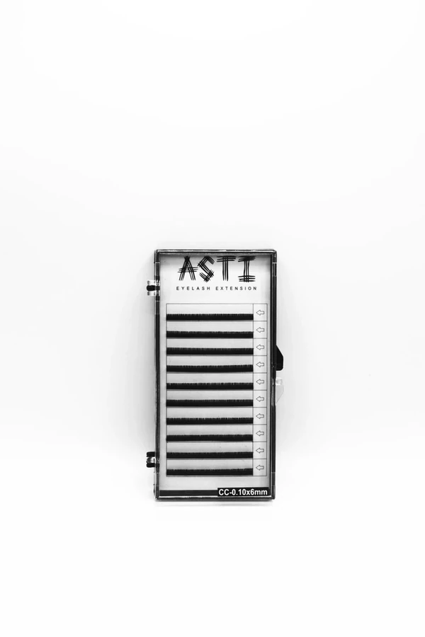 Вії для нарощування ASTI HYLON LASH 10 CC-0.10 х 6 мм