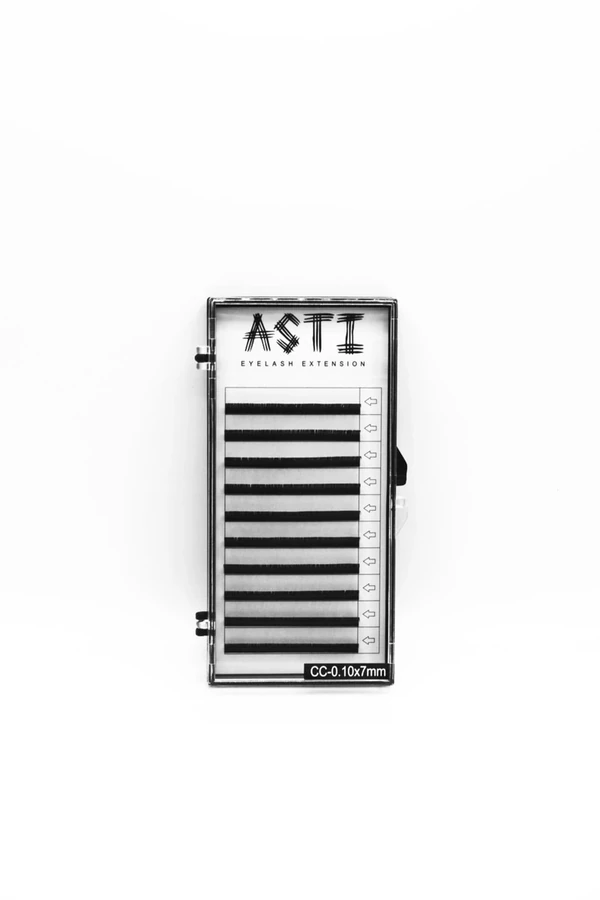 Вії для нарощування ASTI HYLON LASH 10 CC-0.10 х 7 мм