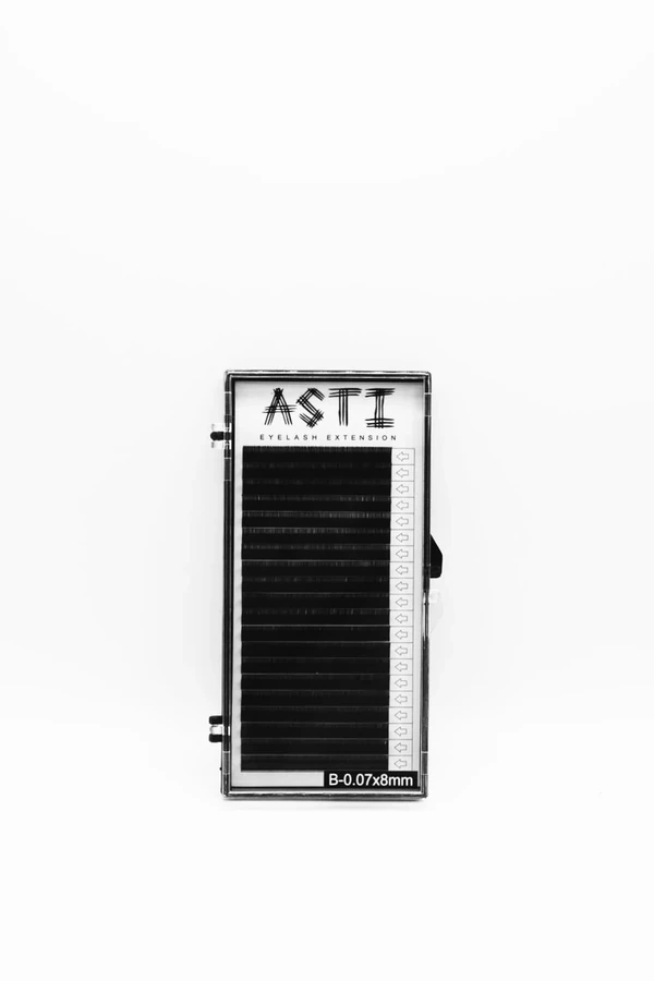 Вії для нарощування ASTI HYLON LASH 20 B-0.07 х 8 мм