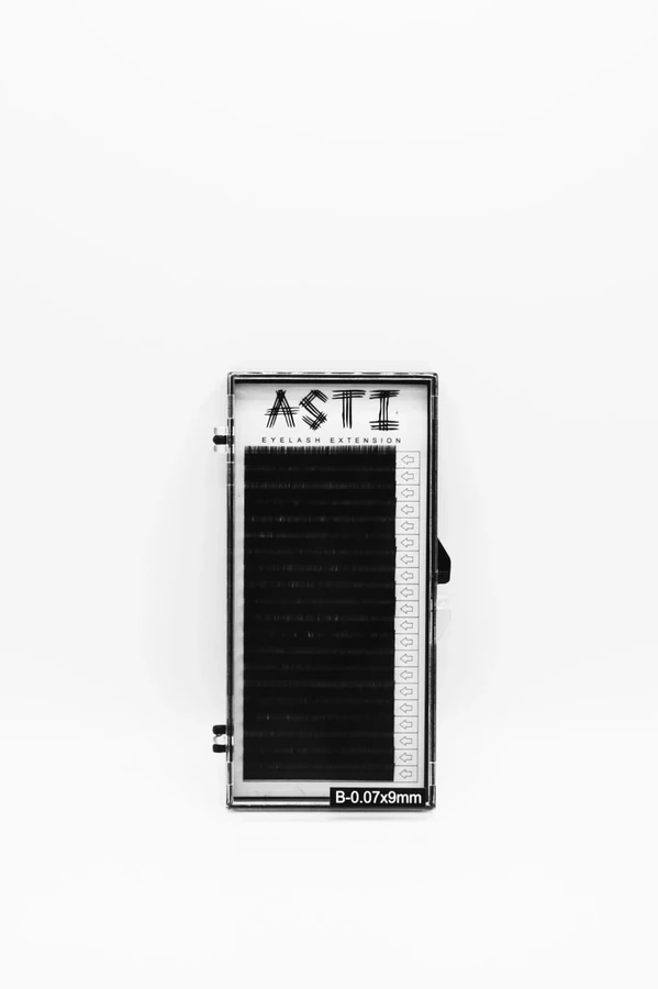 Вії для нарощування ASTI HYLON LASH 20 B-0.07 х 9 мм