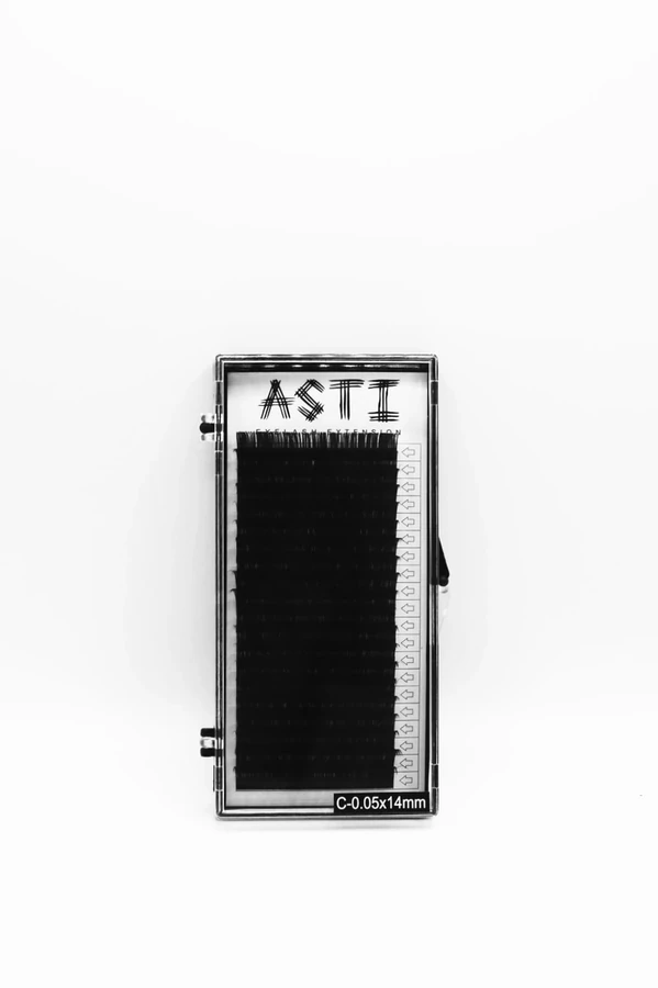 Вії для нарощування ASTI HYLON LASH 20 C-0.05 х 14 мм