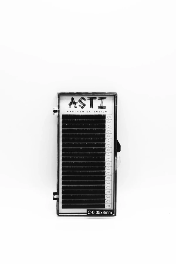 Вії для нарощування ASTI HYLON LASH 20 C-0.05 х 8 мм