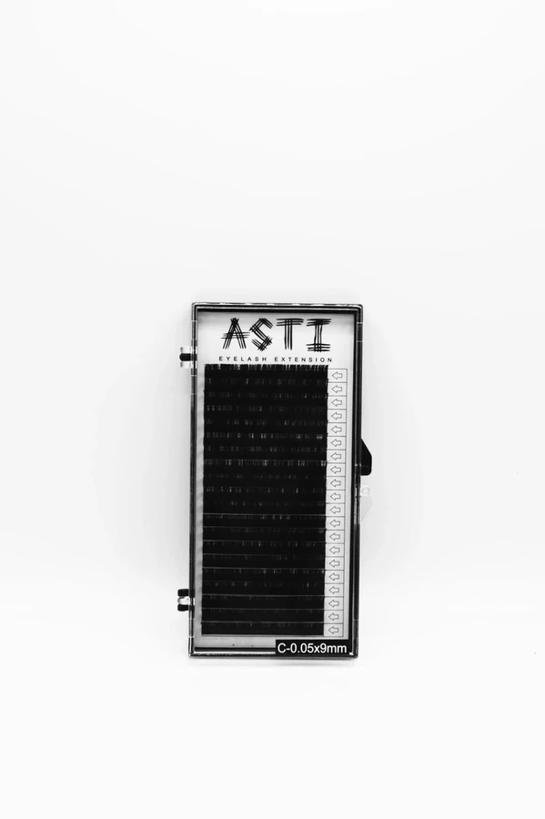 Вії для нарощування ASTI HYLON LASH 20 C-0.05 х 9 мм