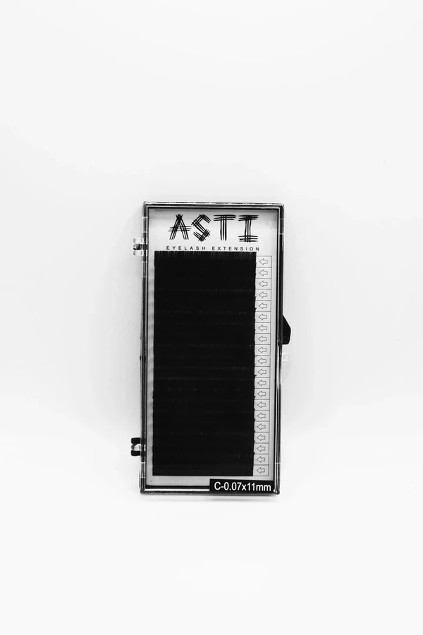 Вії для нарощування ASTI HYLON LASH 20 C-0.07 х 11 мм