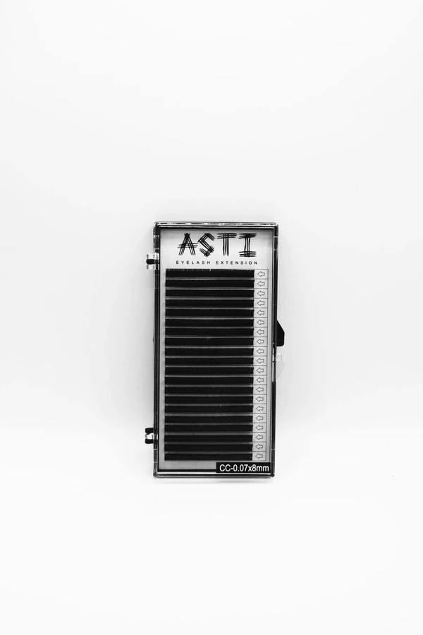 Вії для нарощування ASTI HYLON LASH 20 CC-0.07 х 8 мм