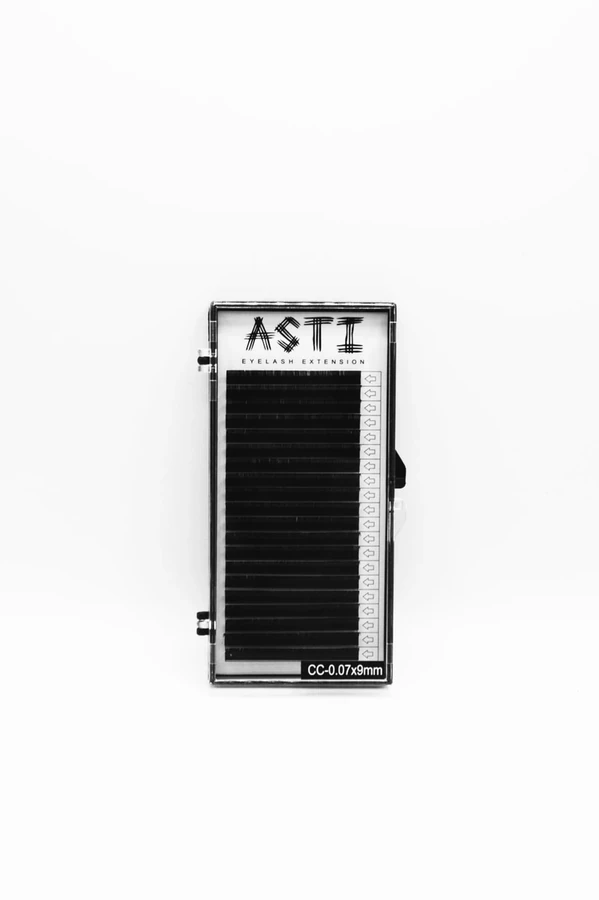 Вії для нарощування ASTI HYLON LASH 20 CC-0.07 х 9 мм