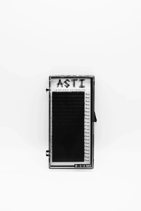 Вії для нарощування ASTI HYLON LASH 20 MIX B-0.12 х 8-9-10-11-12-13-14-15 мм мікс