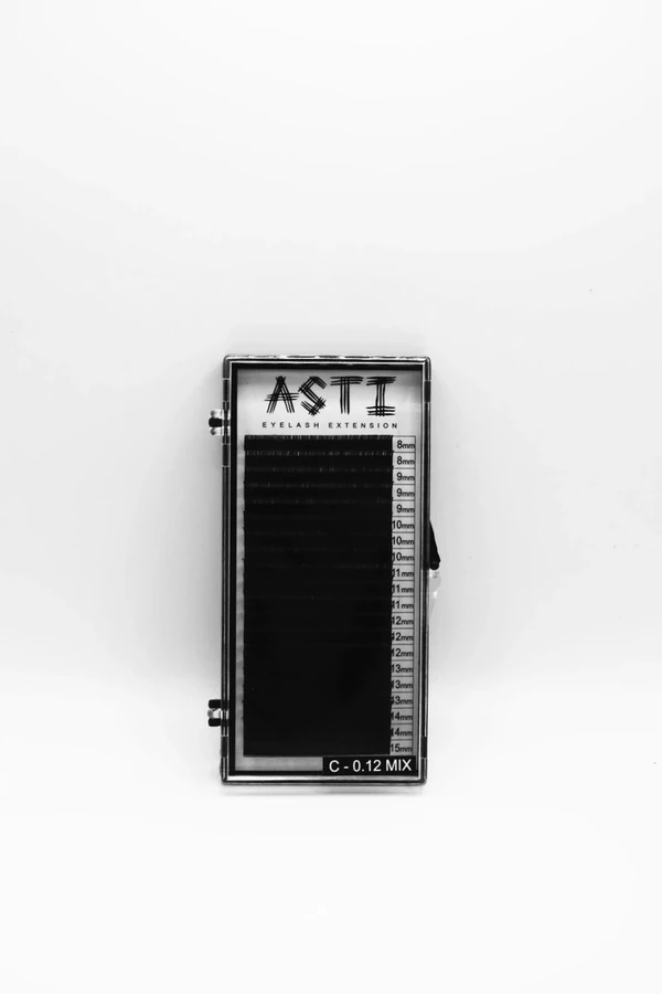 Вії для нарощування ASTI HYLON LASH 20 MIX C-0.12 х 8-9-10-11-12-13-14-15 мм мікс