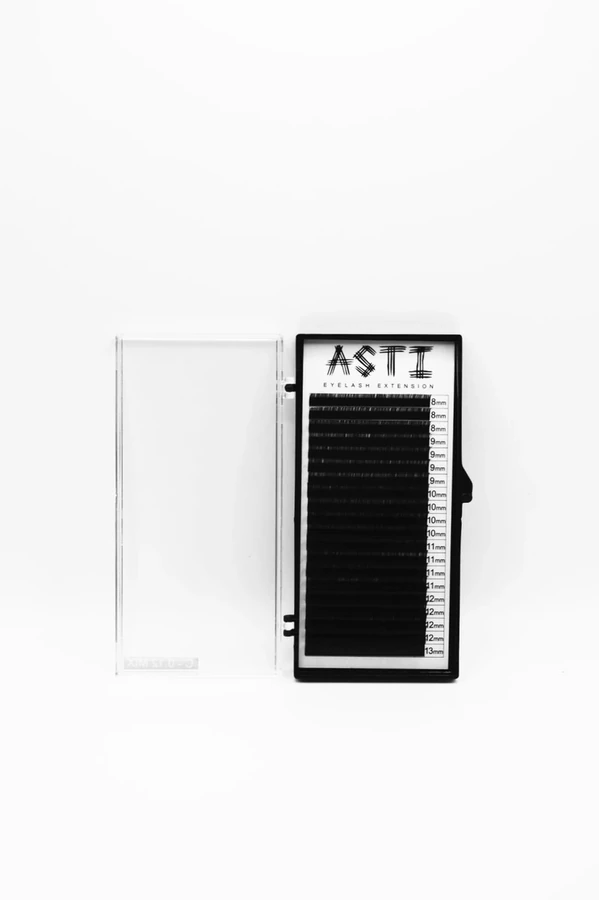 Вії для нарощування ASTI HYLON LASH 20 MIX C-0.12 х 8-9-10-11-12-13 мм мікс