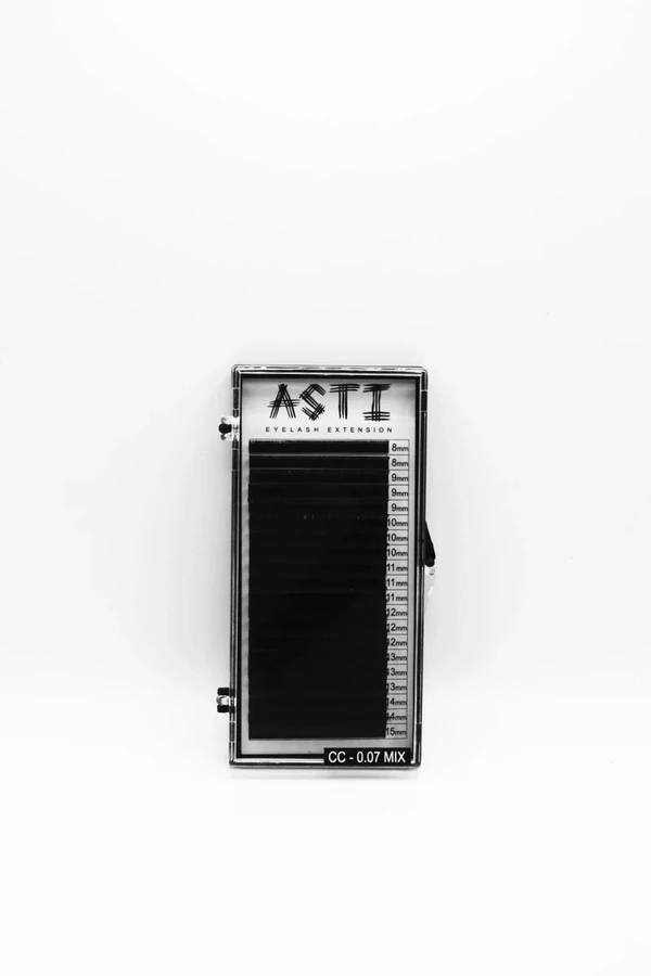Вії для нарощування ASTI HYLON LASH 20 MIX CC-0.07 х 8-9-10-11-12-13-14-15 мм мікс