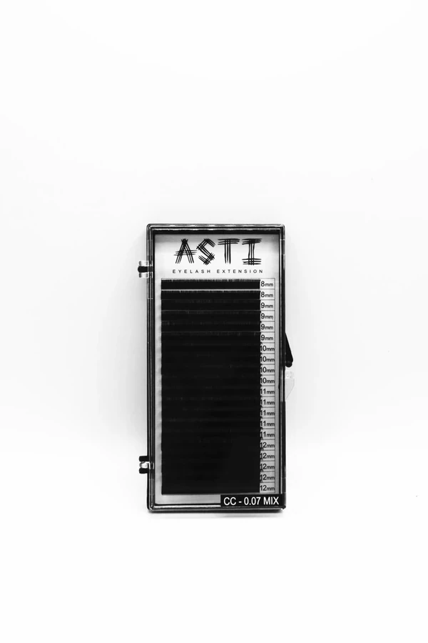 Вії для нарощування ASTI HYLON LASH 20 MIX CC-0.07 х 8-9-10-11-12 мм мікс