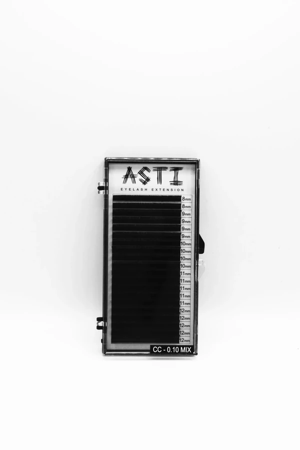 Вії для нарощування ASTI HYLON LASH 20 MIX CC-0.10 х 8-9-10-11-12 мм мікс