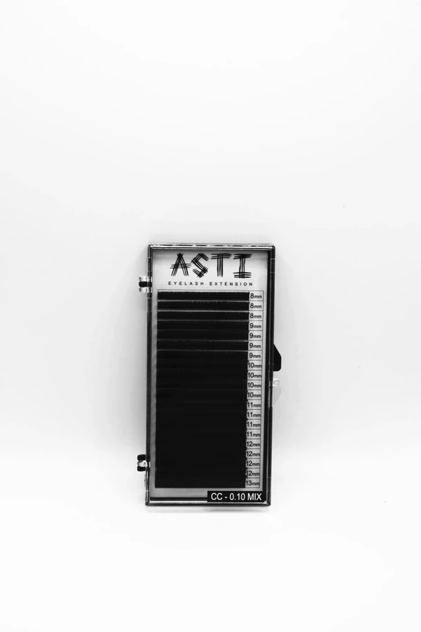 Вії для нарощування ASTI HYLON LASH 20 MIX CC-0.10 х 8-9-10-11-12-13 мм мікс