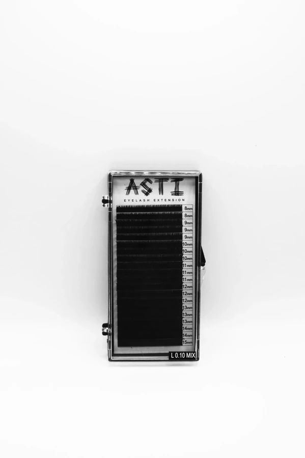 Вії для нарощування ASTI HYLON LASH 20 MIX L-0.10 х 8-9-10-11-12-13-14-15 мм мікс