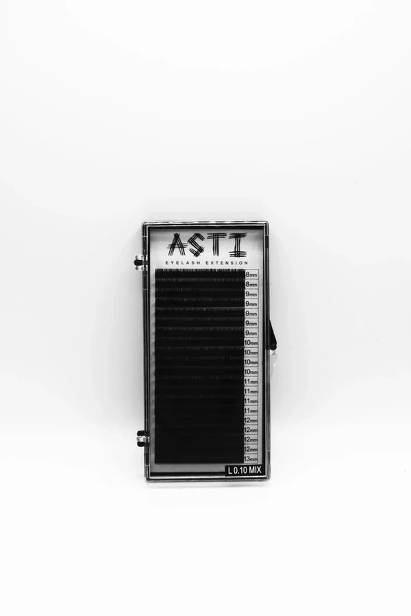 Вії для нарощування ASTI HYLON LASH 20 MIX L-0.10 х 8-9-10-11-12-13 мм мікс