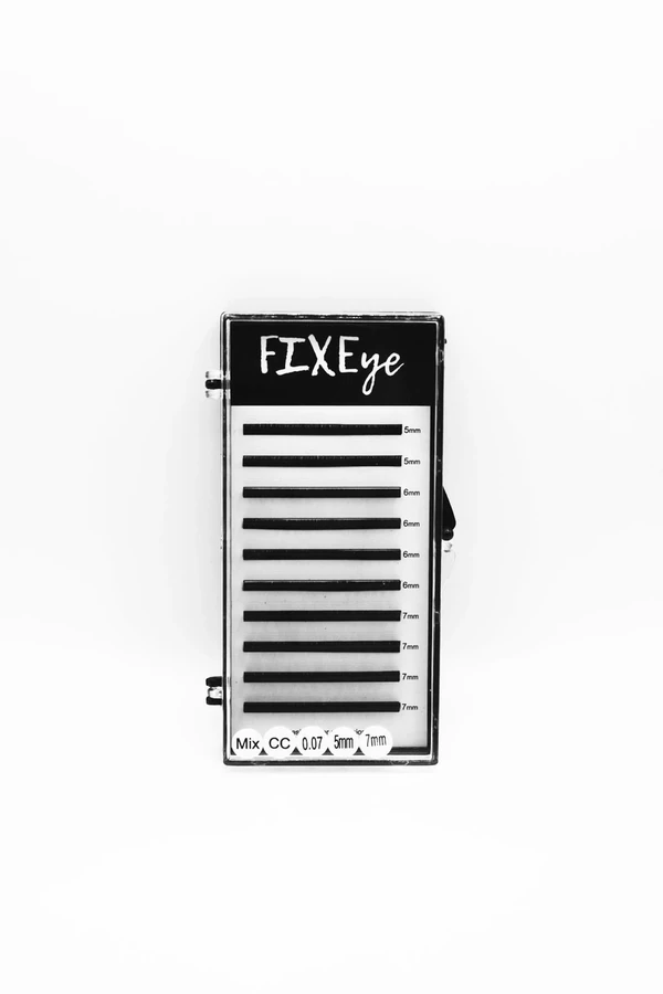 Вії для нарощування FIXEye HYLON LASH 10 MIX CC-0.07 х 5-6-7 мм мікс