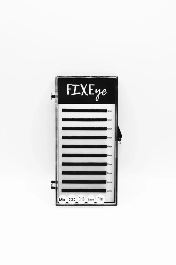 Вії для нарощування FIXEye HYLON LASH 10 MIX CC-0.10 х 5-6-7 мм мікс