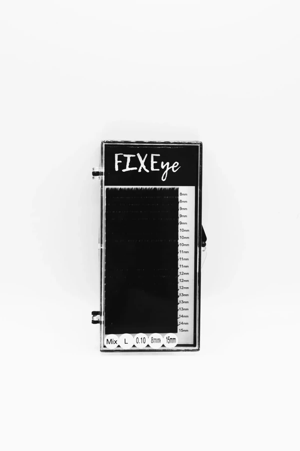 Вії для нарощування FIXEye HYLON LASH 20 MIX L-0.10 х 8-9-10-11-12-13-14-15 мм мікс