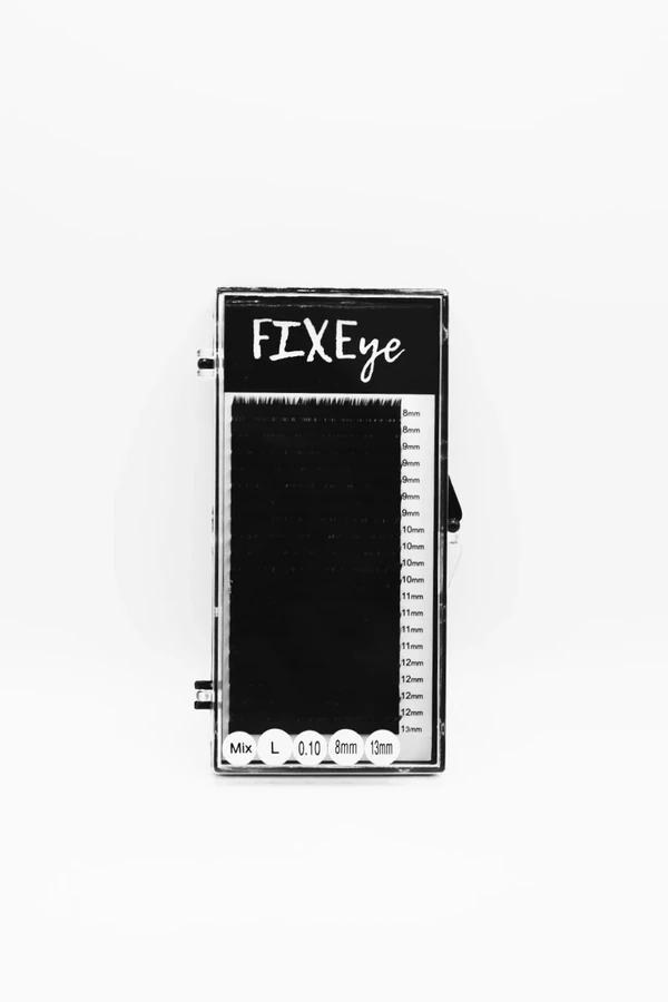 Вії для нарощування FIXEye HYLON LASH 20 MIX L-0.10 х 8-9-10-11-12-13 мм мікс