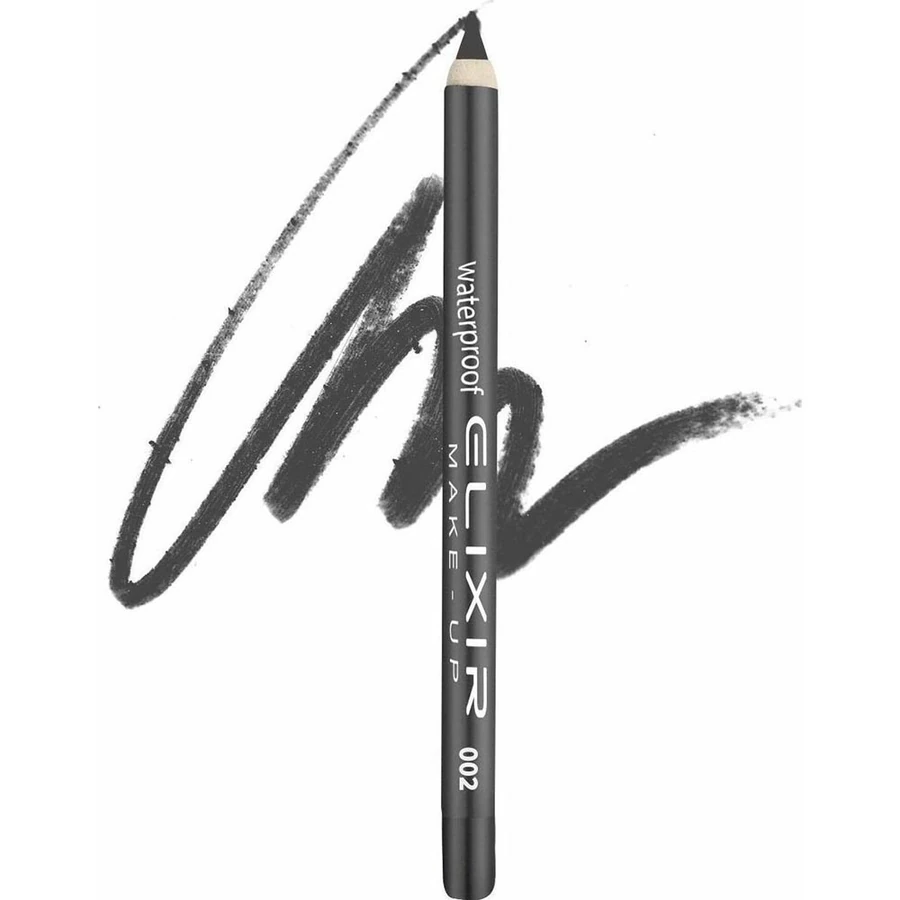 Олівець для очей водостійкий Elixir Waterproof Eye 002 Graphite графітовий