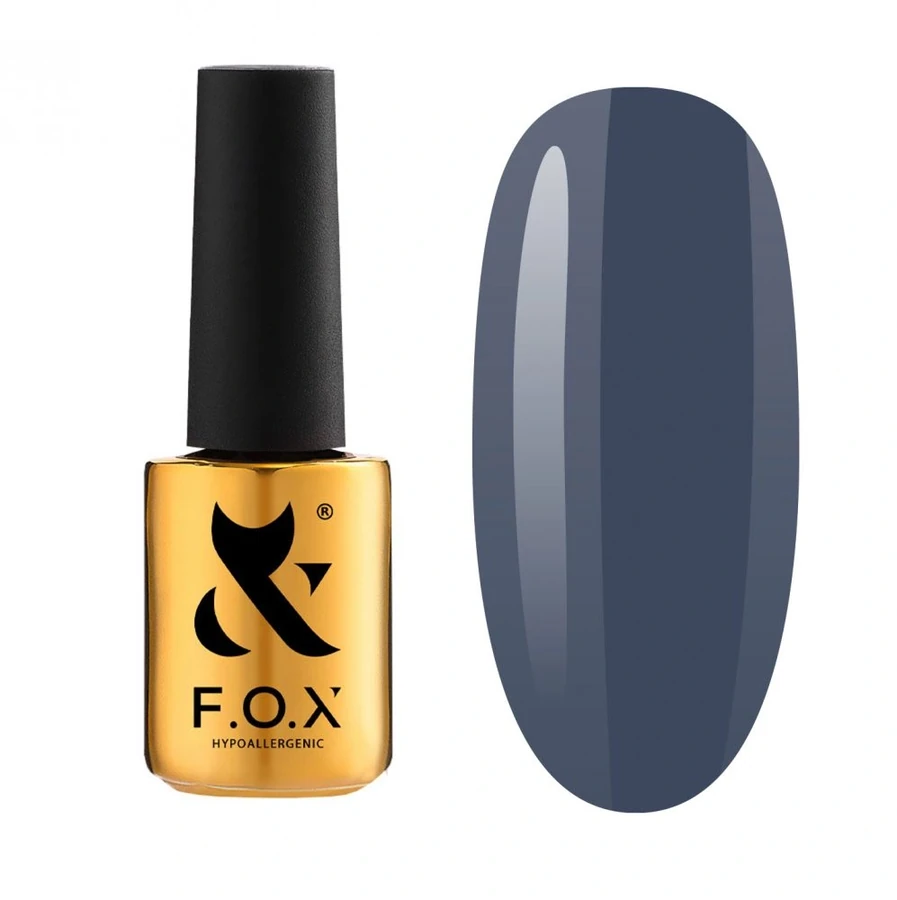 Гель-лак FOX Gel-polish Gold Spectrum 102 приглушений синій, емаль 14 мл