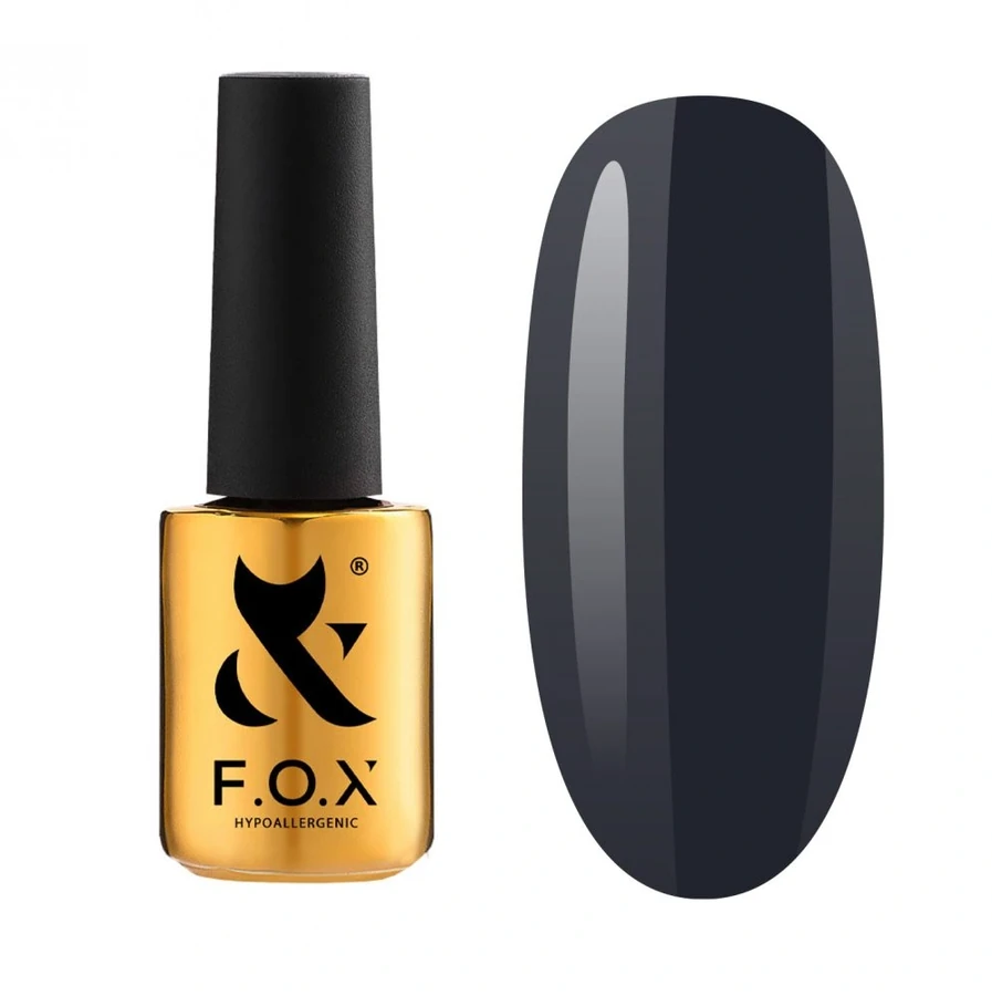 Гель-лак FOX Gel-polish Gold Spectrum 104 чорний, емаль 14 мл