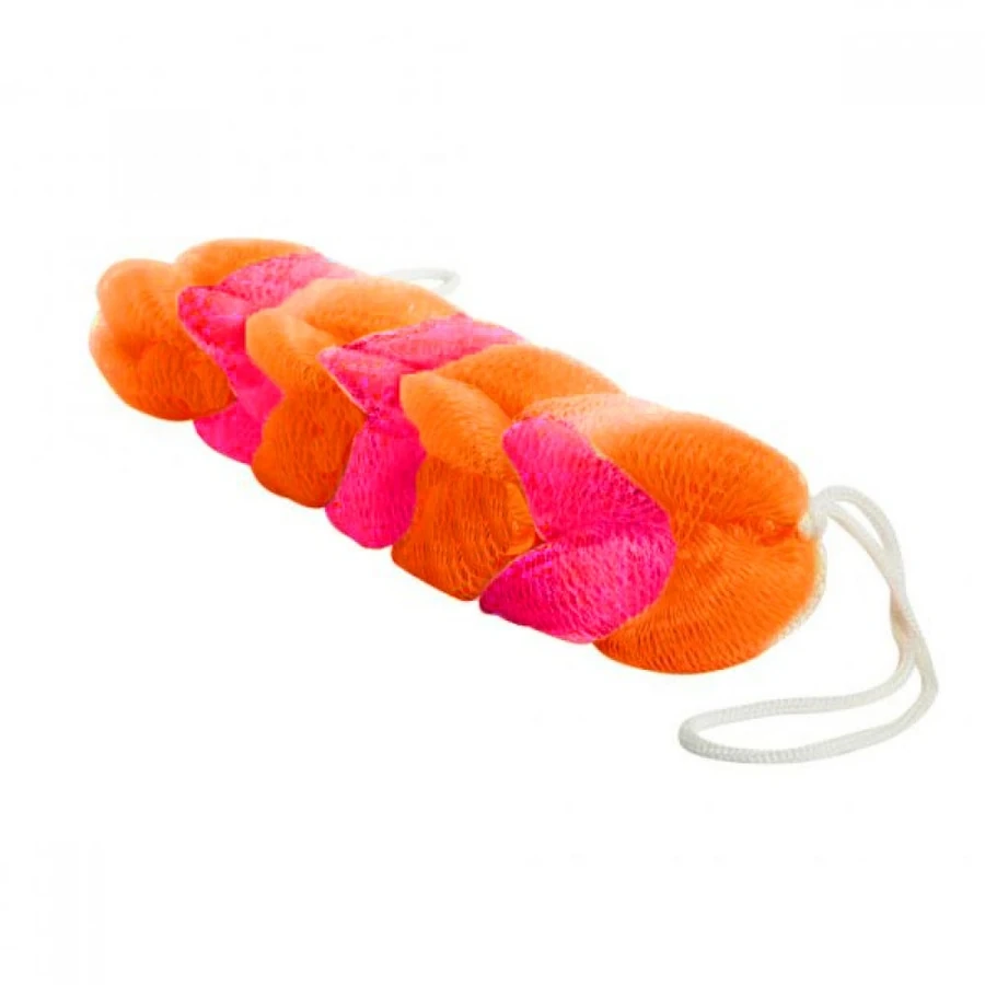 Мочалка-віхотка для душу Гарні речі Washcloth for Shower Orange-Crimson оранжево-малинова