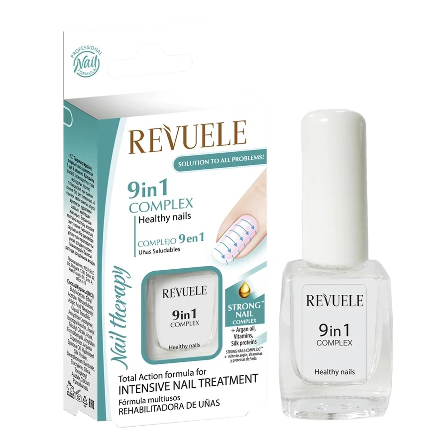 Засіб для відновлення та зміцнення нігтів 9 в 1 Revuele 9 in 1 Complex Healthy Nails 10 мл