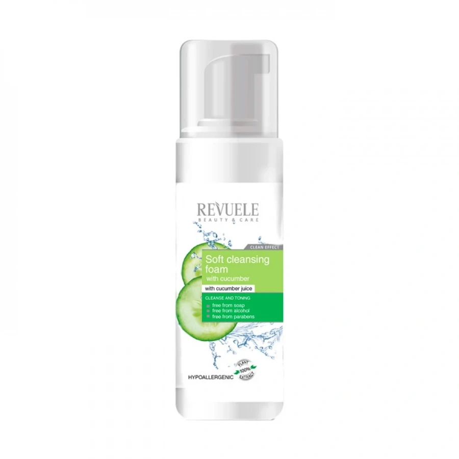 М`яка пінка для вмивання з огірковим соком Revuele Gentle Cleansing Foam with Cucumber Juice 150 мл