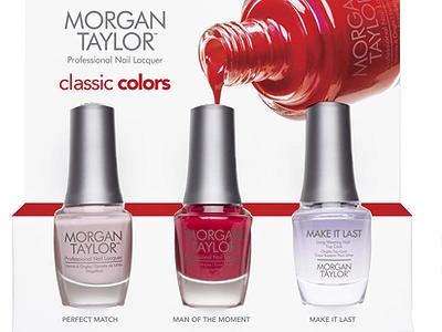 Два класичні лаки та верхнє покриття Morgan Taylor Classic Colors Trio
