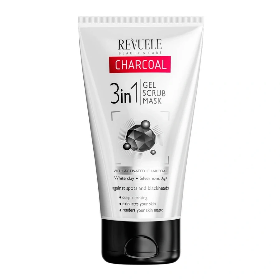 Гель+Скраб+Маска 3 в 1 з активованим вугіллям Revuele Charcoal Gel + Scrub + Mask 3 in 1 150 мл