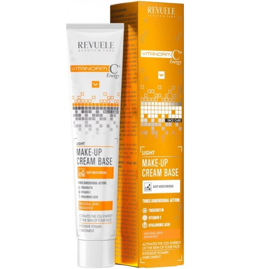 Нічний крем для обличчя антиоксидантний Revuele Make-Up Cream Base Vitanorm C+ Energy 50 мл