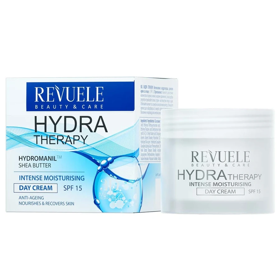 Денний інтенсивно зволожуючий крем для обличчя Revuele Hydra Therapy Intense Moisturising Day Cream SPF15 50 мл