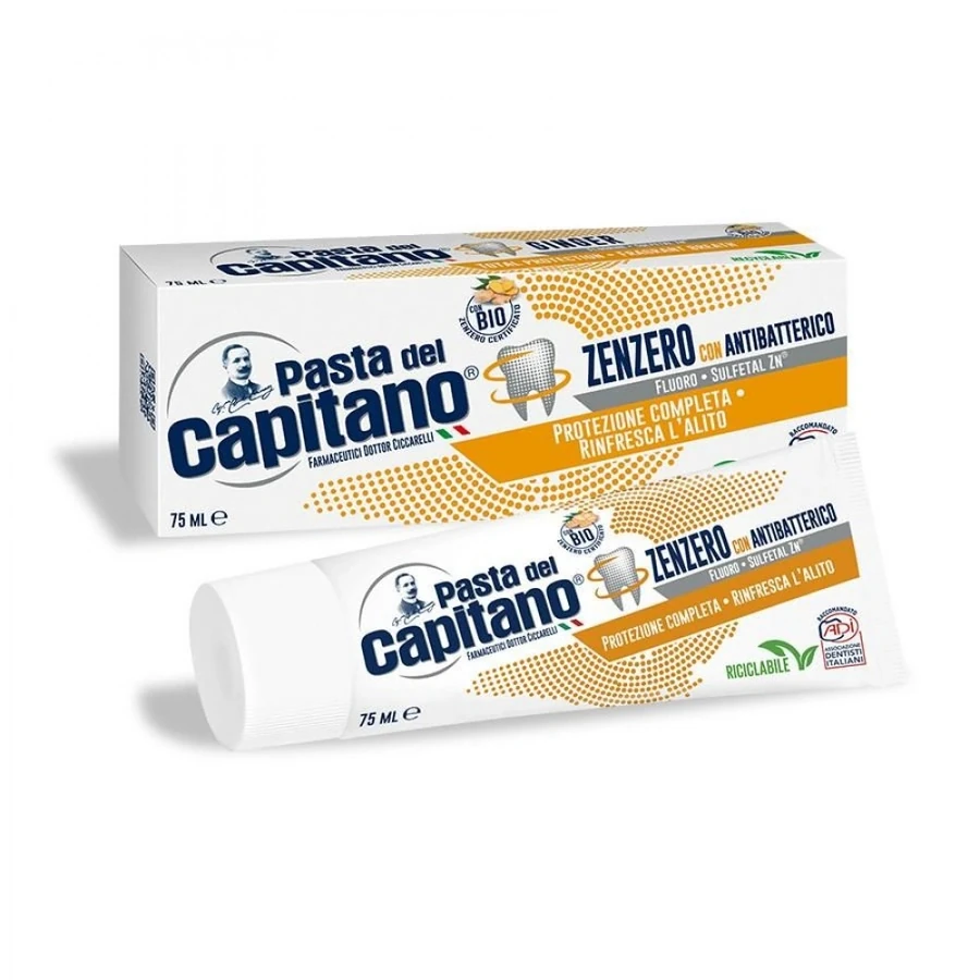 Зубна антибактеріальна паста з імбиром Pasta del Capitano Ginger Toothpaste 75 мл