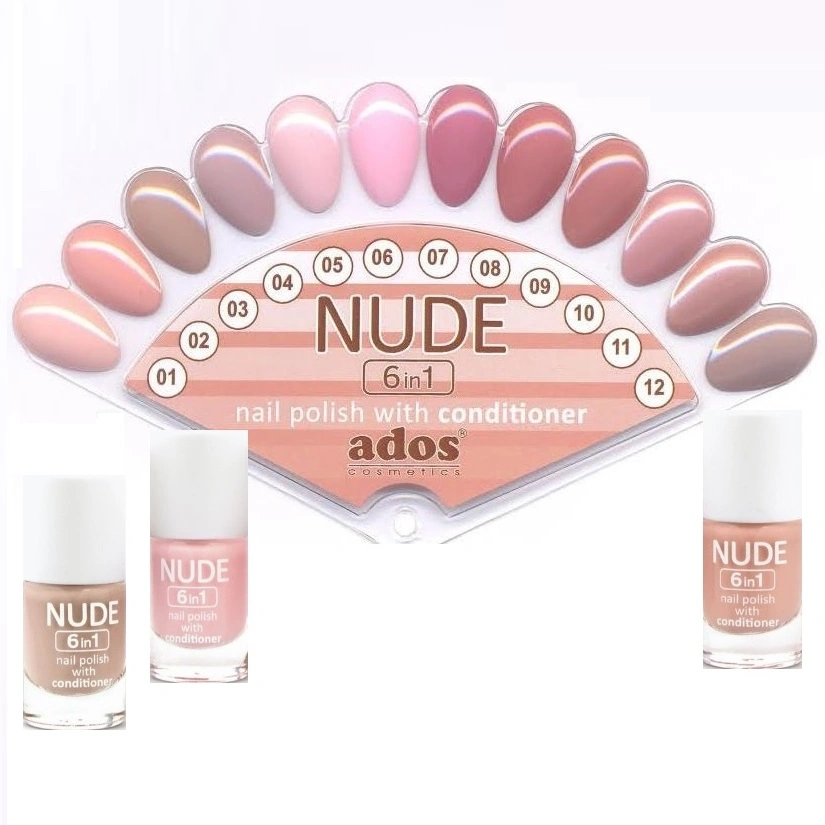 ados Nude Nail Polish with Conditioner 6in1 №06 8 мл