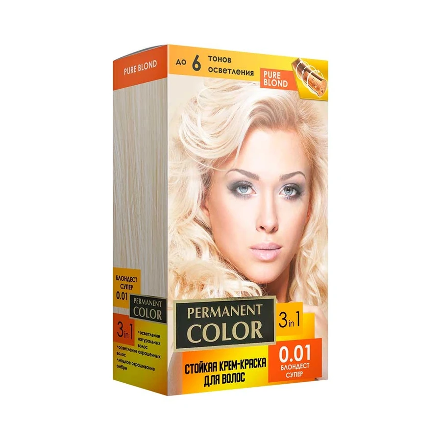 Крем-фарба для волосся Aromat Permanent Color №0.01 Pure Blond блондист супер