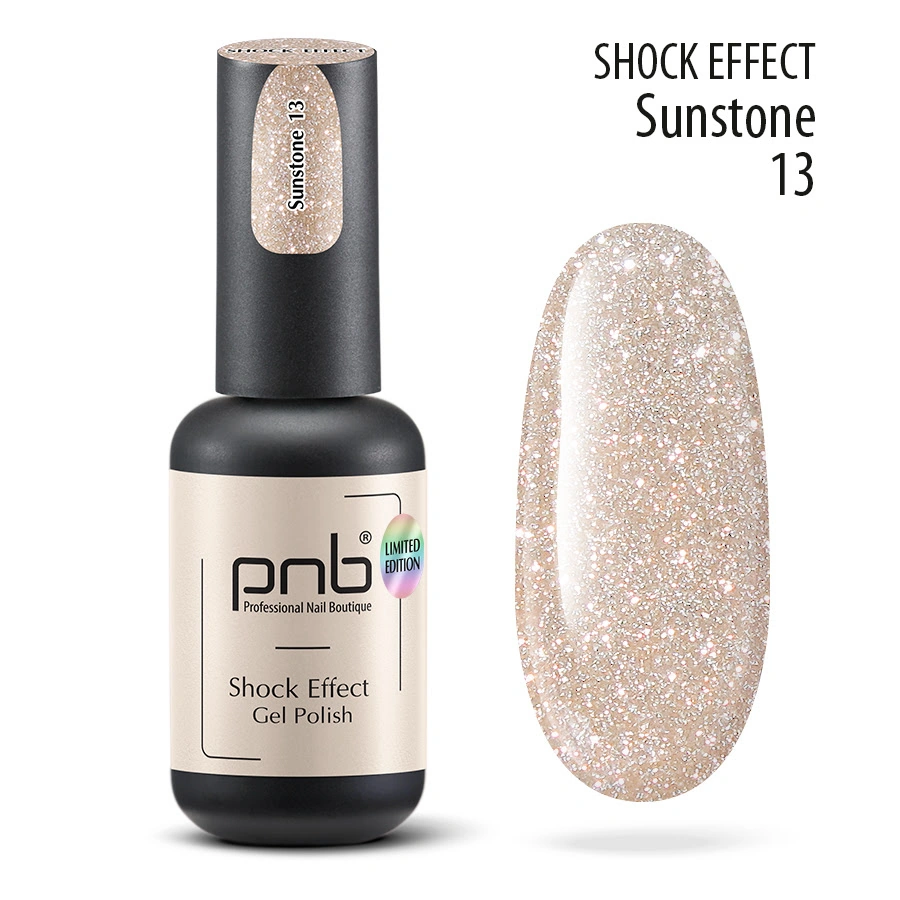 Гель-лак світловідбиваючий PNB Shock Effect 13 Sunstone 8 мл