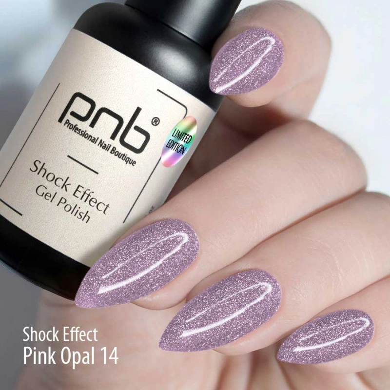 Гель-лак світловідбиваючий PNB Shock Effect 14 Pink Opal 8 мл