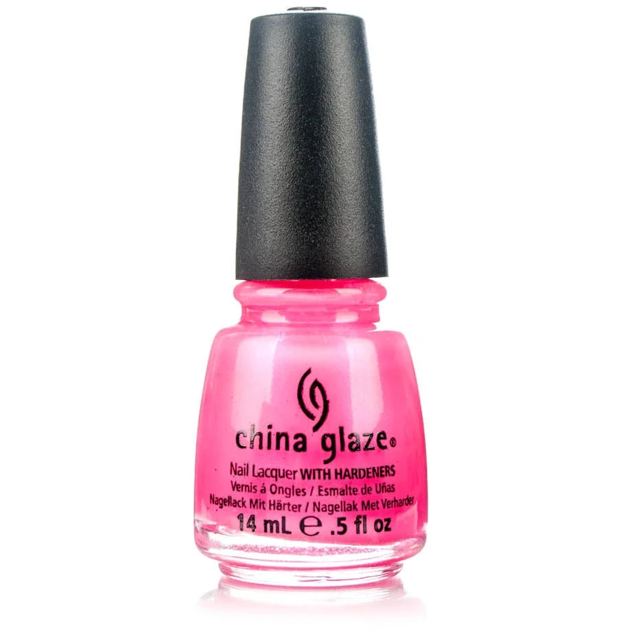 Лак China Glaze Pink Voltage яскраво-рожевий із шиммером, неон 14 мл