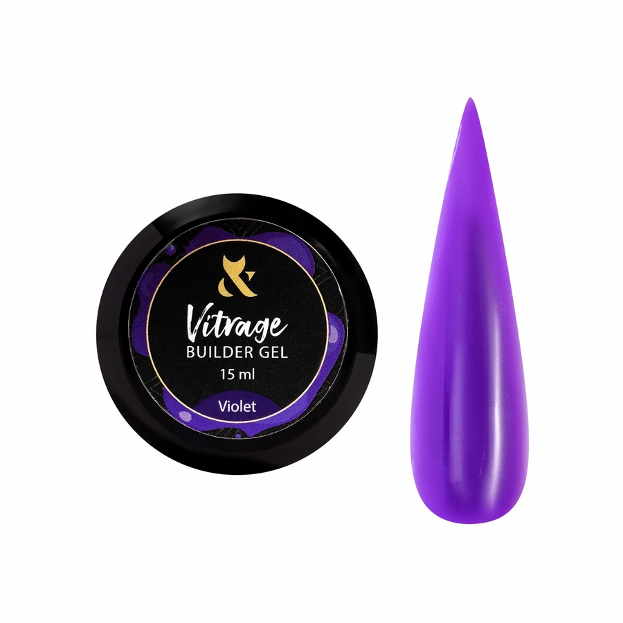 Будівельний гель вітражний FOX Vitrage Builder gel Violet 15 мл