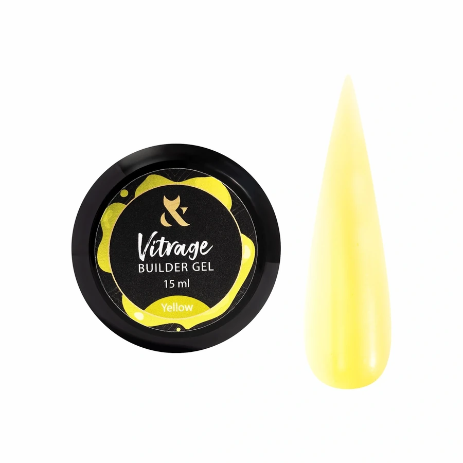 Будівельний гель вітражний FOX Vitrage Builder gel Yellow 15 мл
