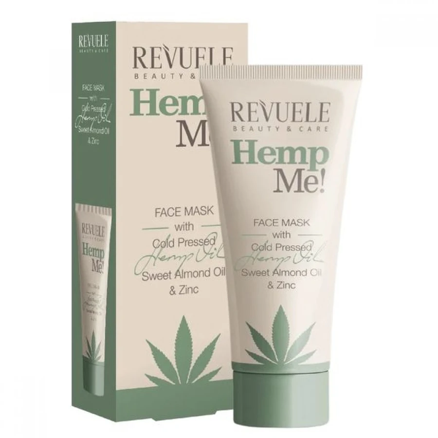 Маска для обличчя, що очищає з маслом коноплі Revuele Hemp Me! Face Mask with Hemp Oil 80 мл