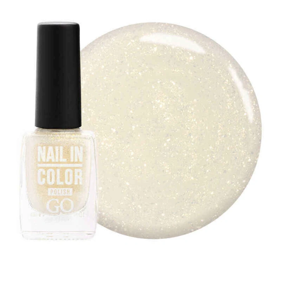 Лак для нігтів GO Active Nail in Color №29 молочно-прозорий, із золотистою переливаючою слюдою 10 мл