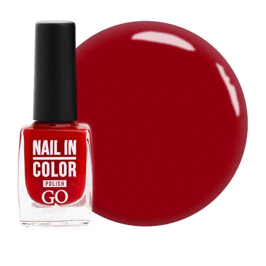 Лак для нігтів GO Active Nail in Color №45 червона ягода, емаль 10 мл