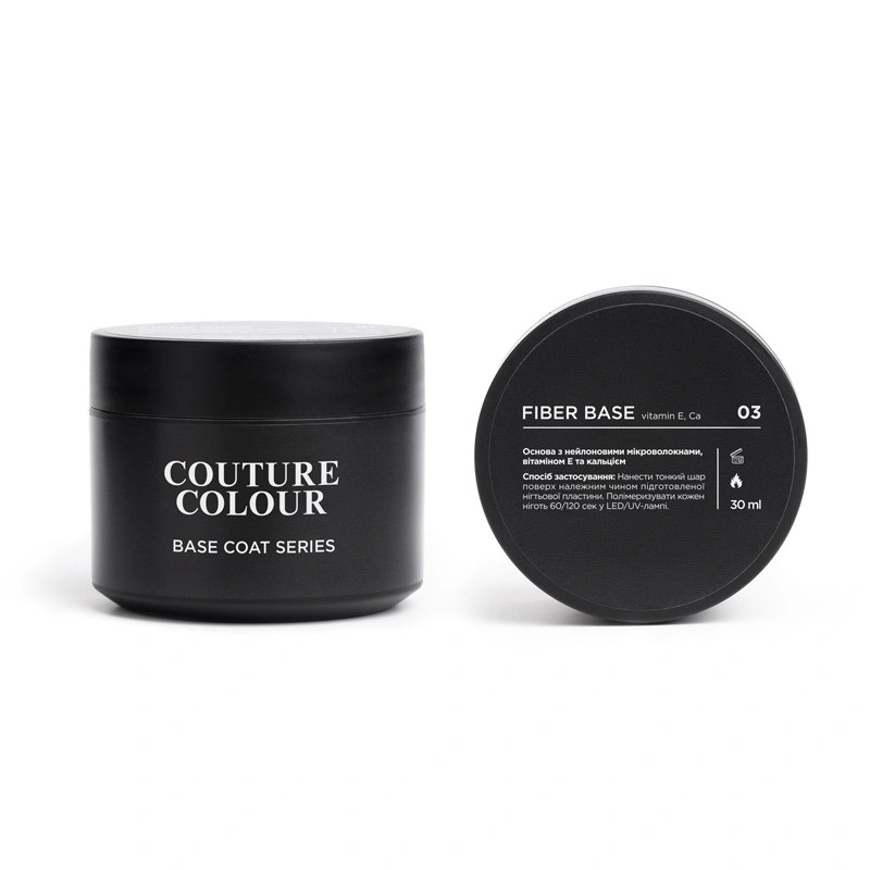 Зміцнююча база з нейлоновими мікроволокнами Couture Colour Fiber Base 03 Icy Pink крижаний рожевий 30 мл
